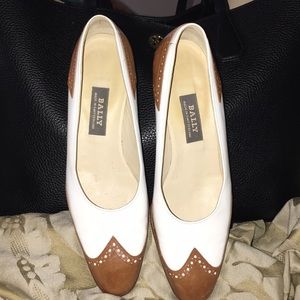 Beautiful Classic Bally White &Brown LOWEST PRICE